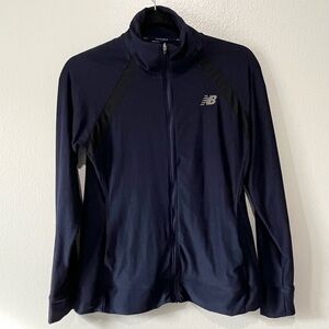 NEW BALANCE- Full Zip Navy Blue Active Wear Sweatshirt Size M